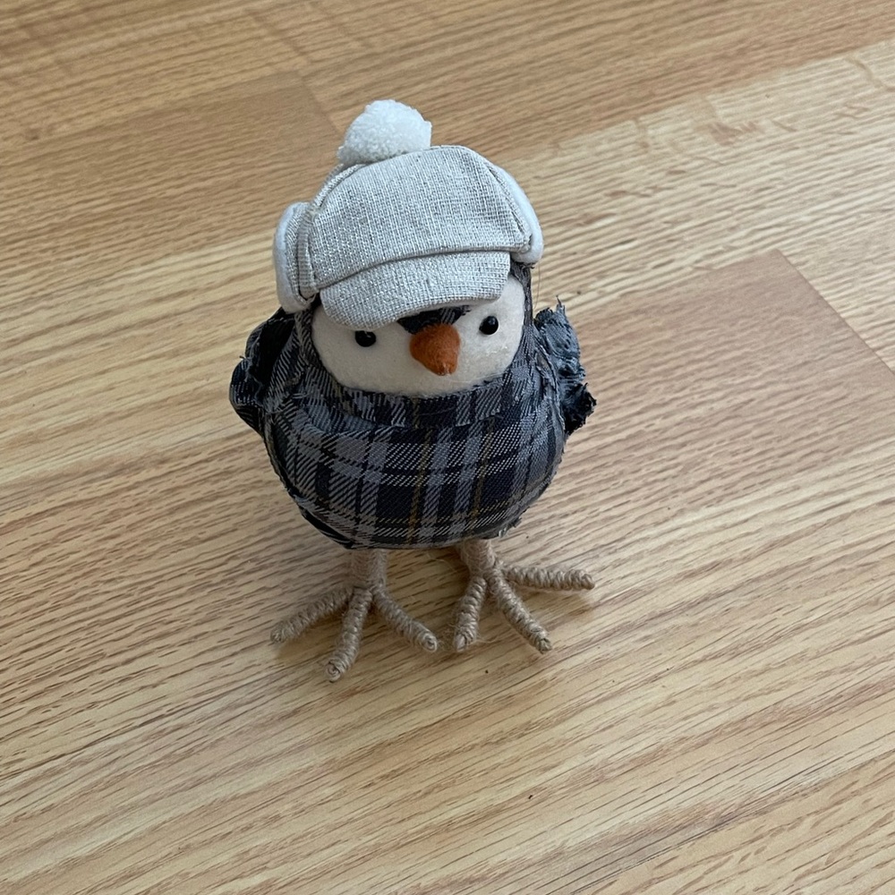 Target 2014 Wondershop Bird Featherly Friends Christmas Plaid Grey Earflap Hat